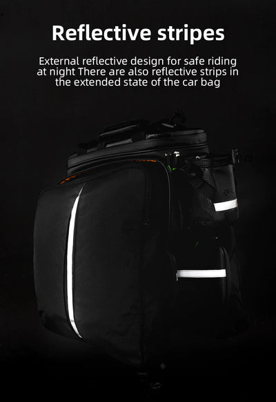 Electrify Bike Rear Rack Bag with Integrated Panniers