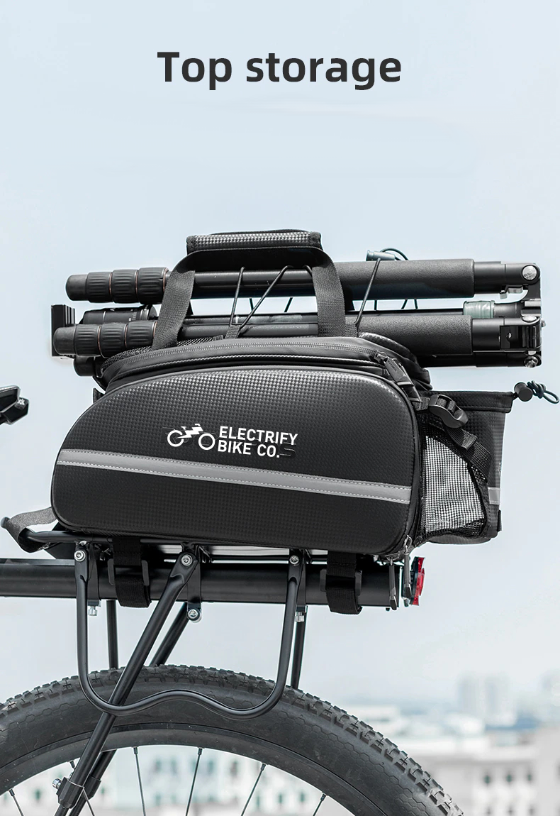 Electrify Bike Rear Rack Bag with Integrated Panniers