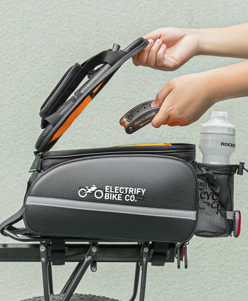 Electrify Bike Rear Rack Bag with Integrated Panniers