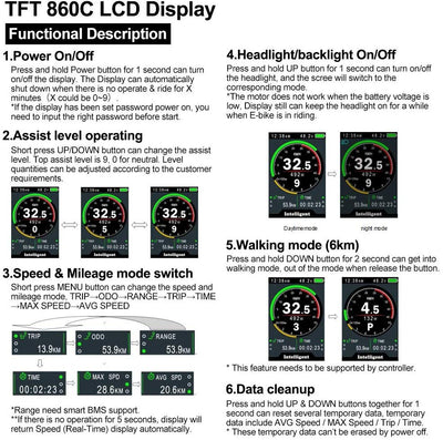 860C Color Display for Bafang Motors