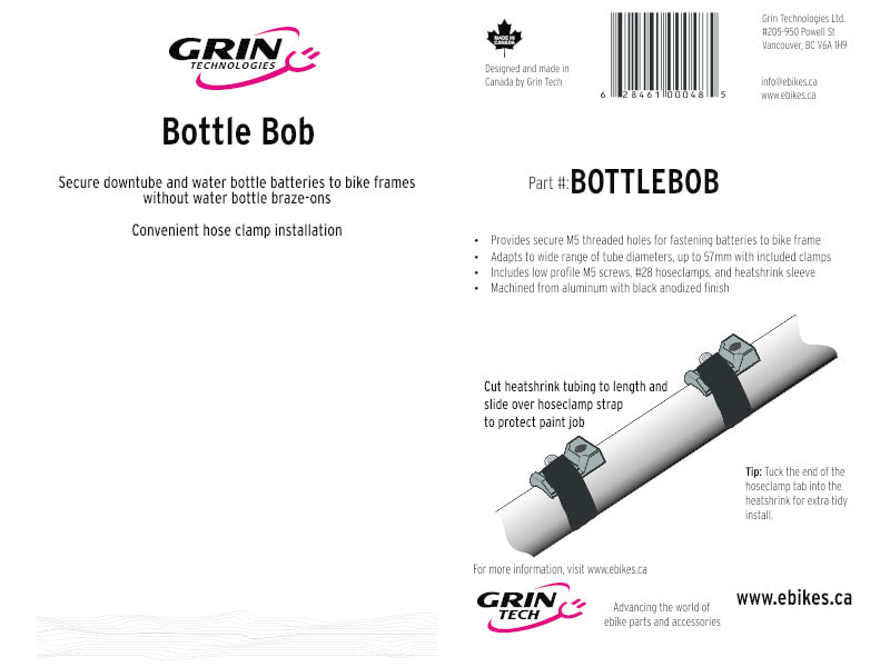 Bottle Bob Water Bottle Positionable Mount Brackets - Electrify Bike