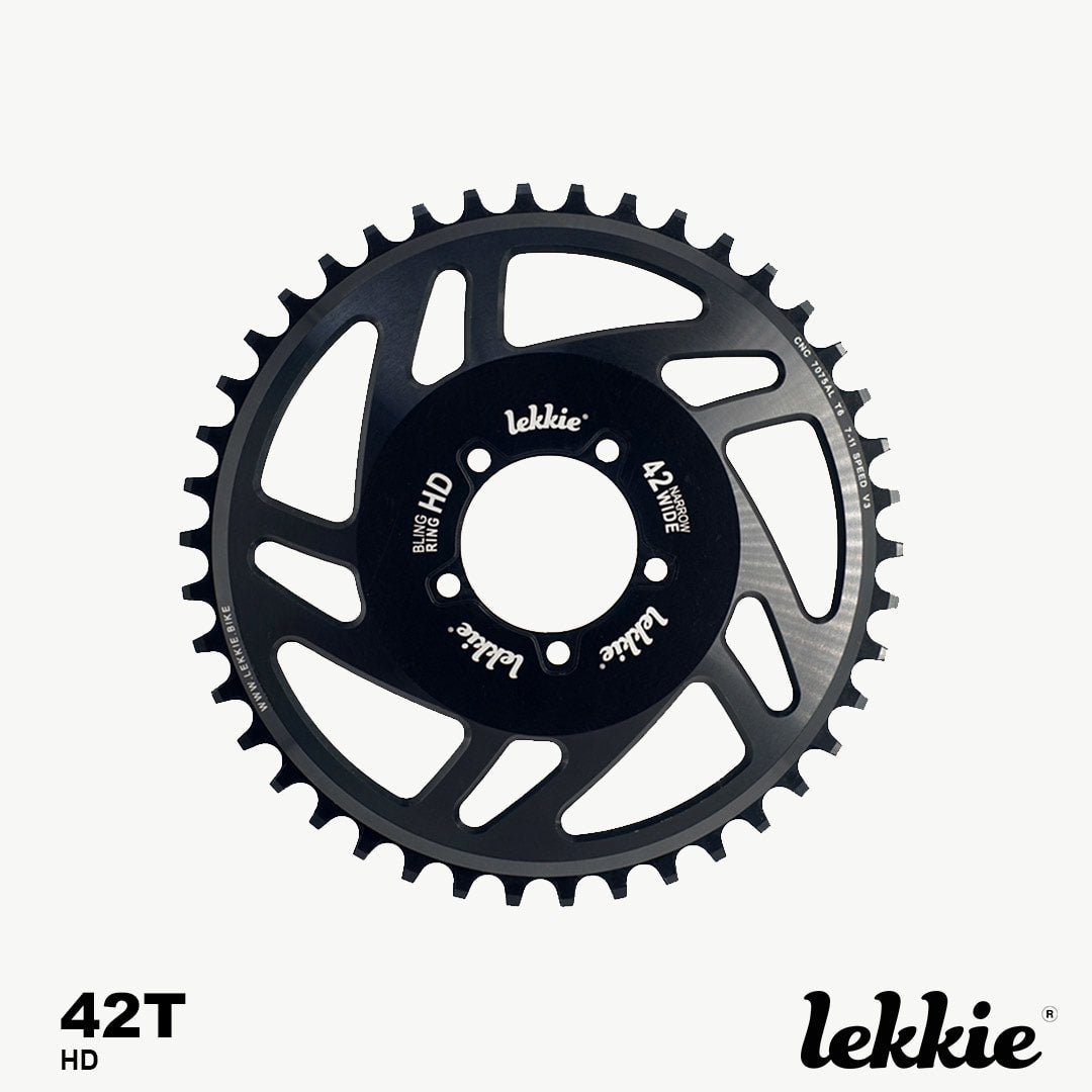 Lekkie 28T, 36T, 42T, 46T, 52T BlingRing Chainring for BBSHD